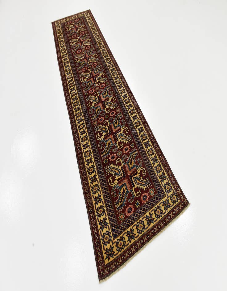 Detail image of 2' 9 x 9' 9 Hand Knotted Kazak Runner Rug