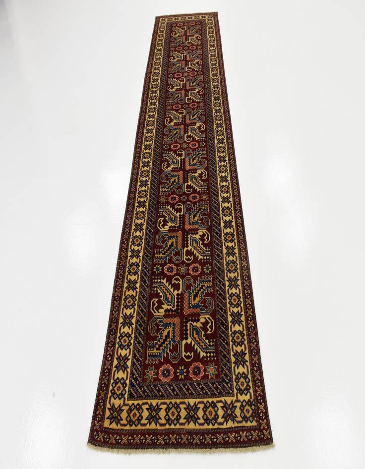Detail image of 2' 9 x 9' 9 Hand Knotted Kazak Runner Rug