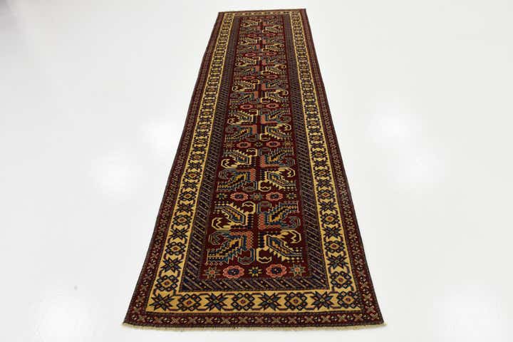 2' 9 x 9' 9 Hand Knotted Kazak Runner Rug