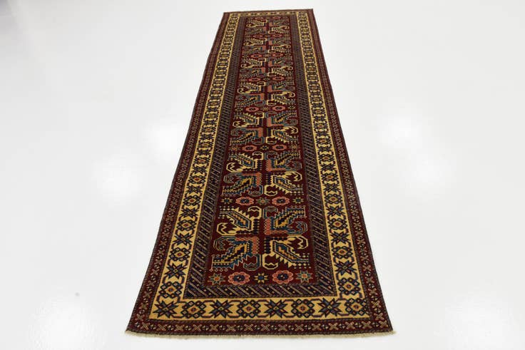 Detail image of 2' 9 x 9' 9 Hand Knotted Kazak Runner Rug