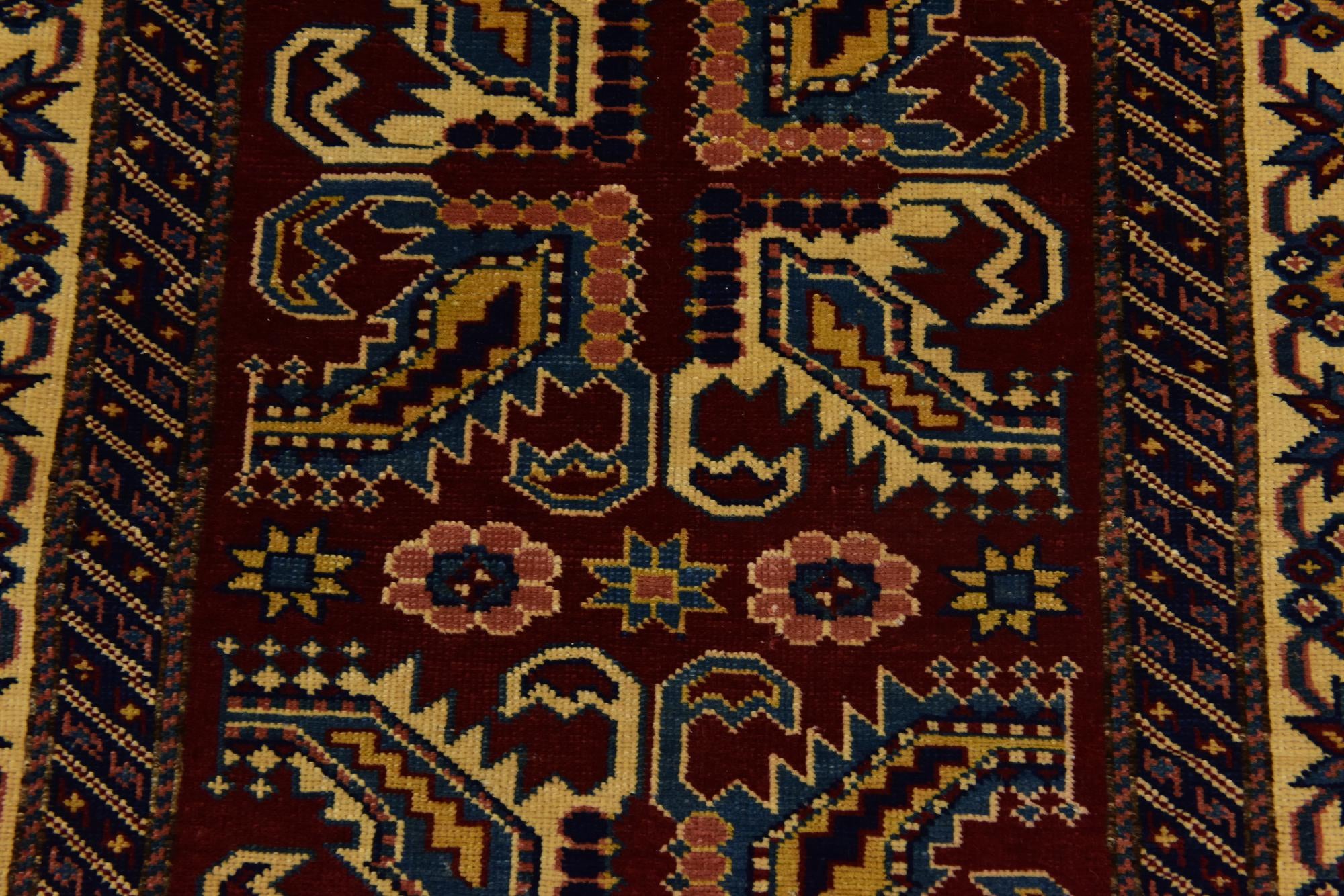 2' 9 x 9' 9 Hand Knotted Kazak Runner Rug