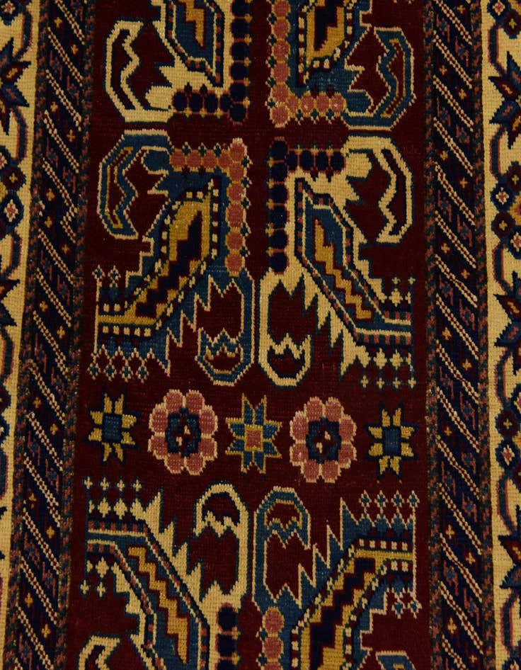 Detail image of 2' 9 x 9' 9 Hand Knotted Kazak Runner Rug
