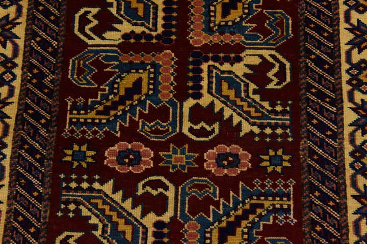 2' 9 x 9' 9 Hand Knotted Kazak Runner Rug