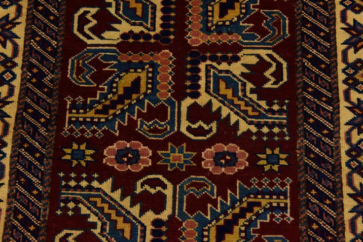 Detail image of 2' 9 x 9' 9 Hand Knotted Kazak Runner Rug