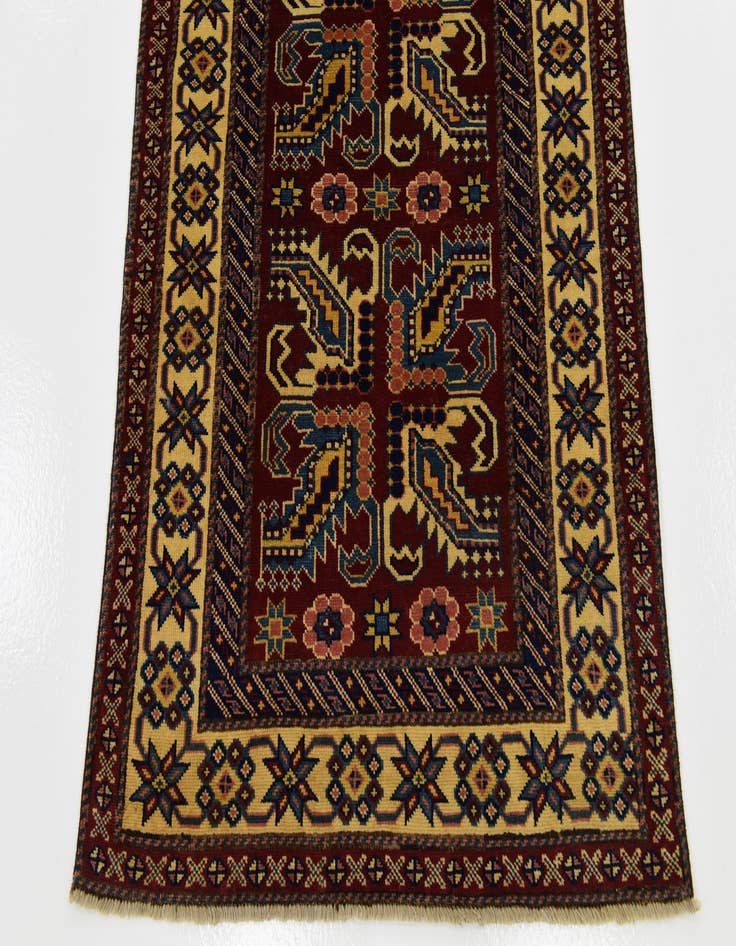 Detail image of 2' 9 x 9' 9  Hand Knotted Kazak Runner Rug