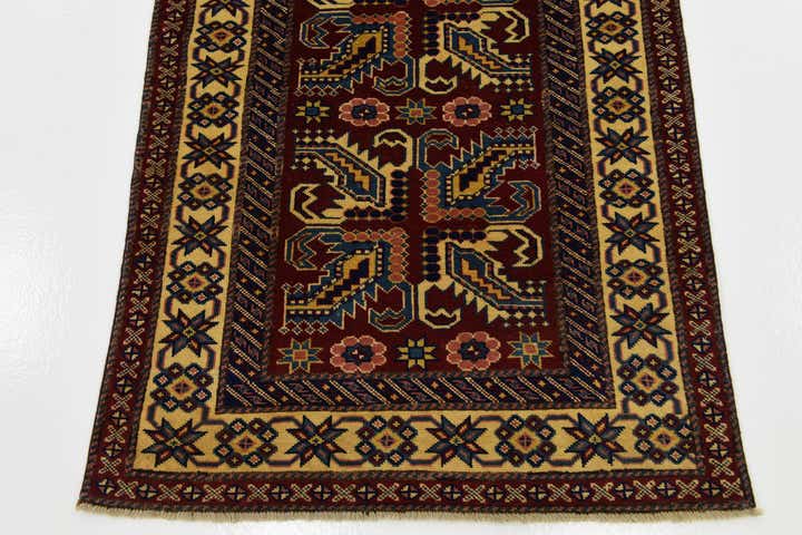 2' 9 x 9' 9 Hand Knotted Kazak Runner Rug