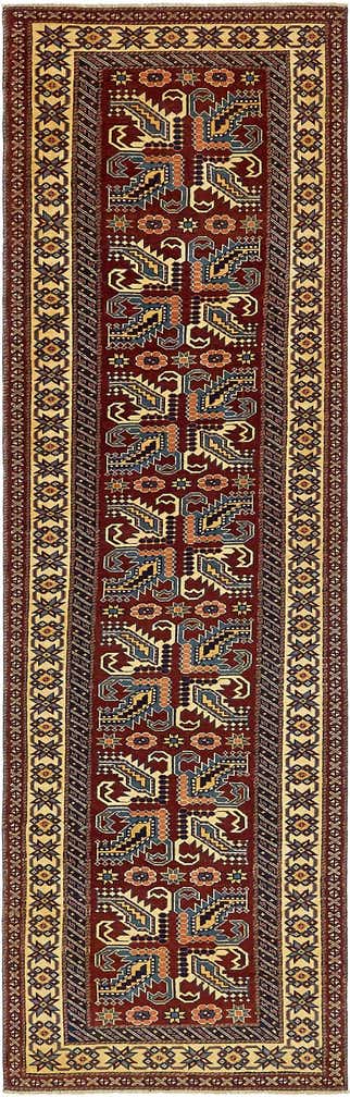2' 9 x 9' 9 Hand Knotted Kazak Runner Rug