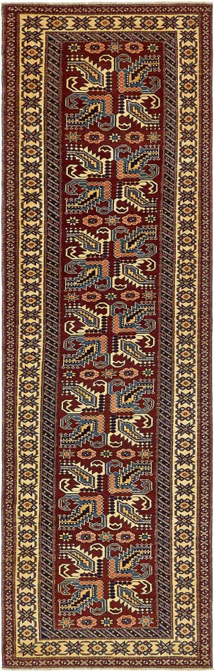 Detail image of 2' 9 x 9' 9 Hand Knotted Kazak Runner Rug