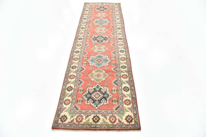 2' 9 x 9' 8 Hand Knotted Kazak Runner Rug