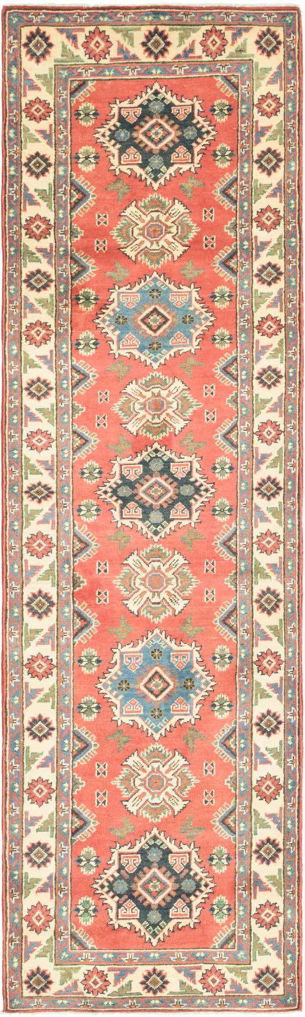2' 9 x 9' 8 Hand Knotted Kazak Runner Rug