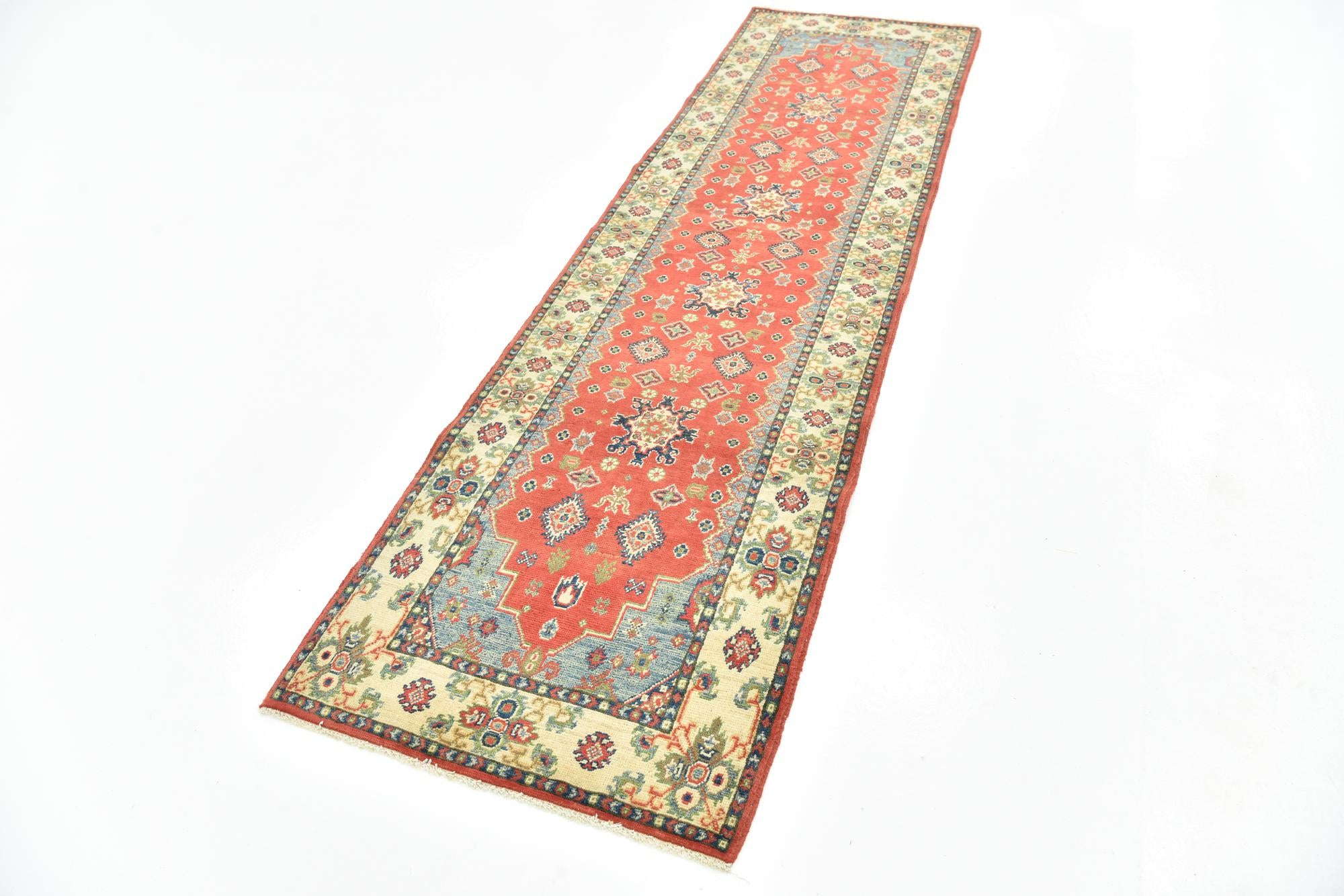 2' 8 x 9' 7 Hand Knotted Kazak Runner Rug