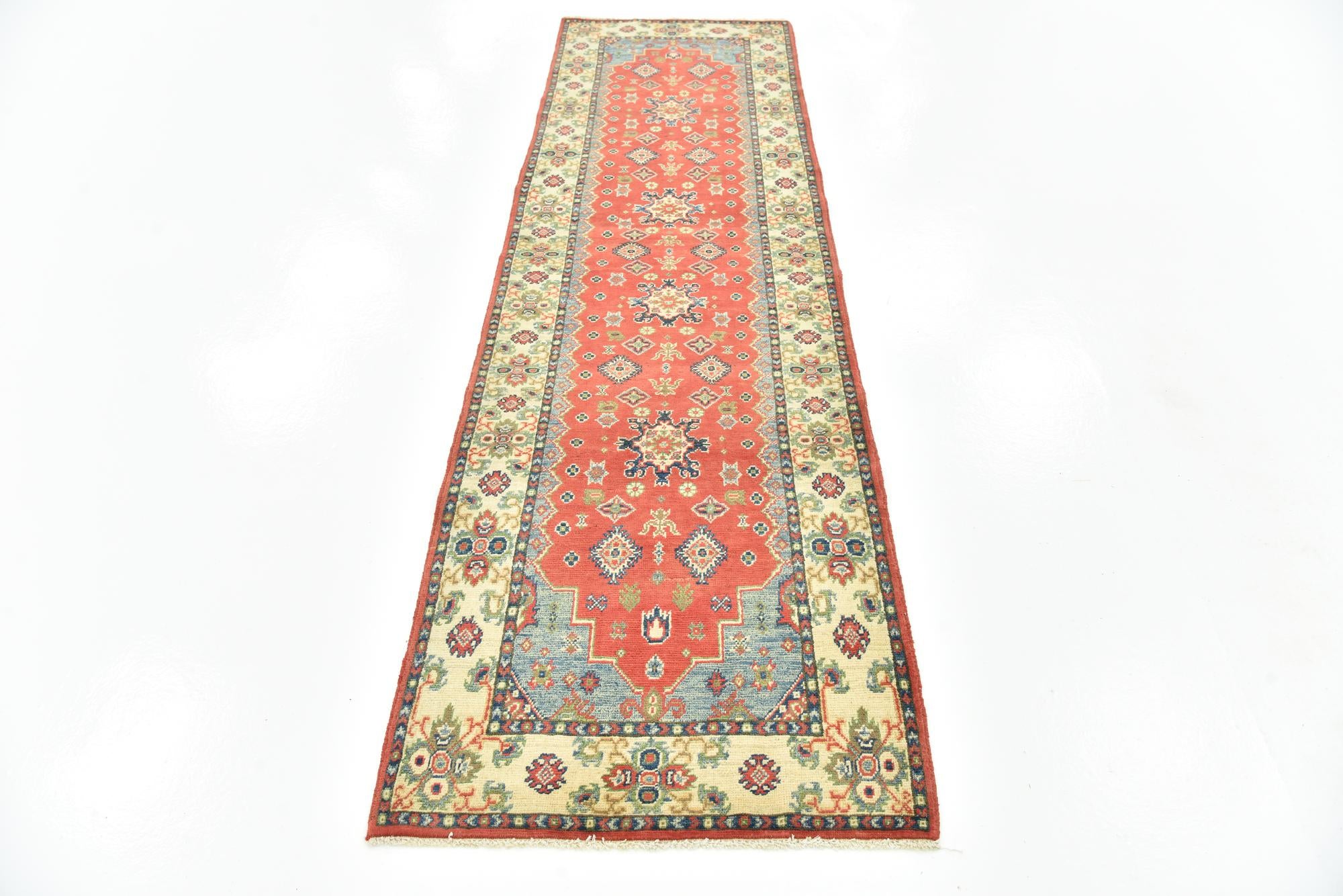 2' 8 x 9' 7 Hand Knotted Kazak Runner Rug