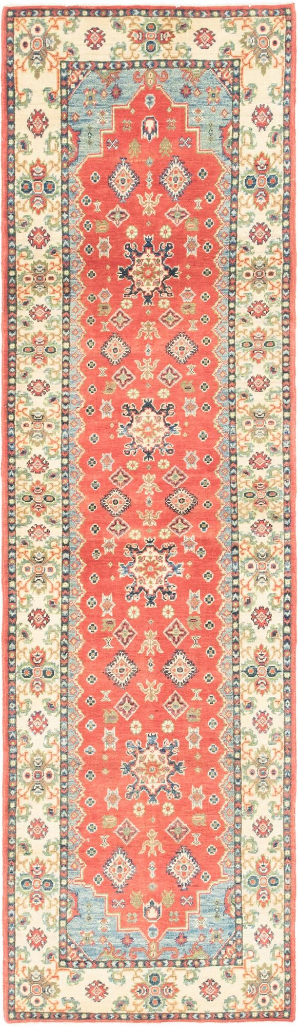 2' 8 x 9' 7 Hand Knotted Kazak Runner Rug