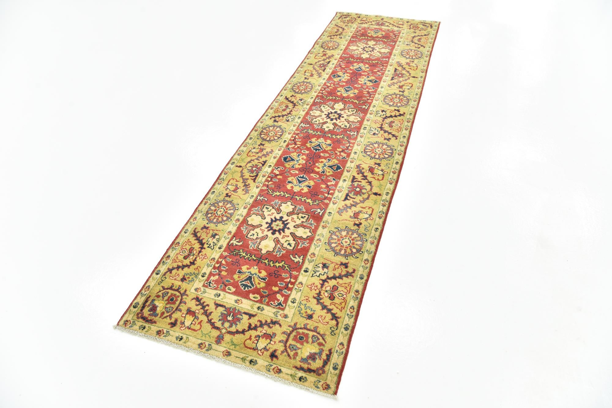 2' 8 x 9' 9 Hand Knotted Kazak Runner Rug