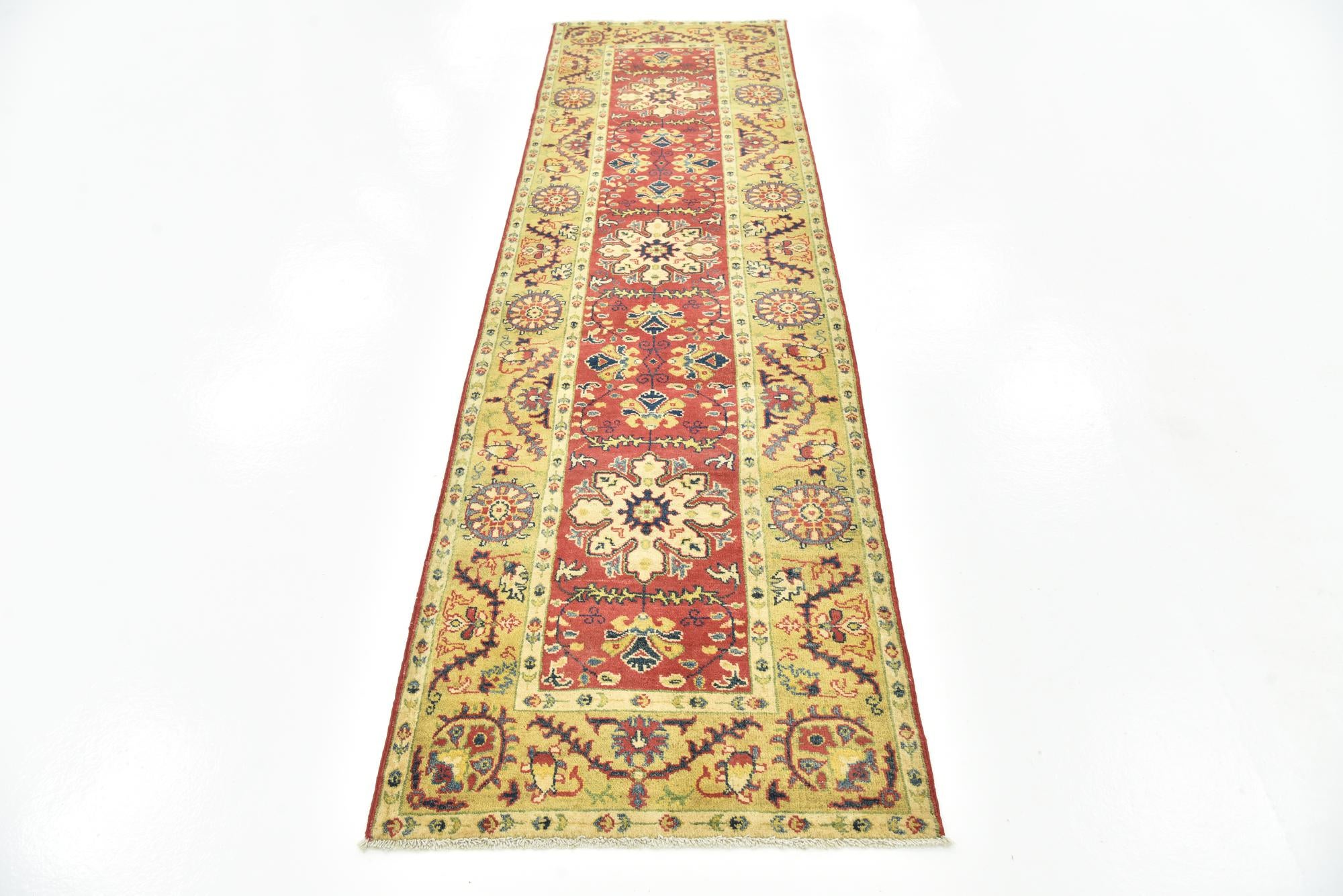 2' 8 x 9' 9 Hand Knotted Kazak Runner Rug