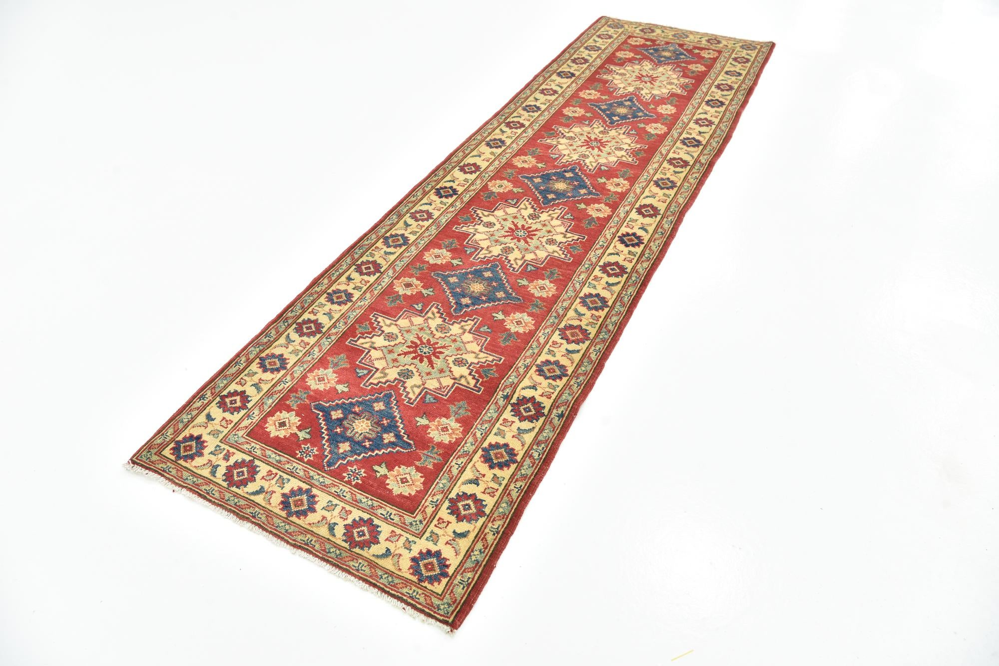 2' 10 x 9' 9 Hand Knotted Kazak Runner Rug