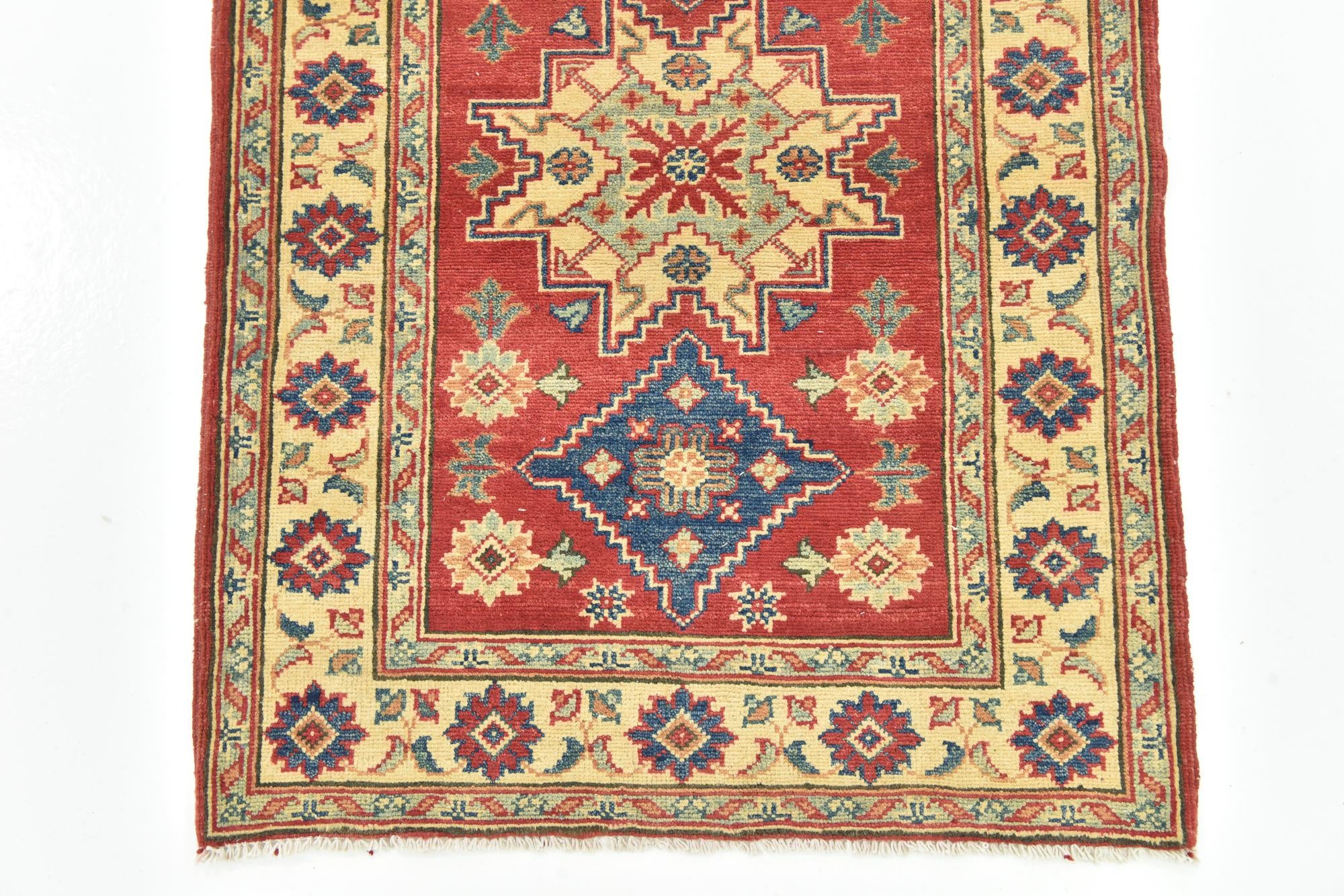 2' 10 x 9' 9 Hand Knotted Kazak Runner Rug