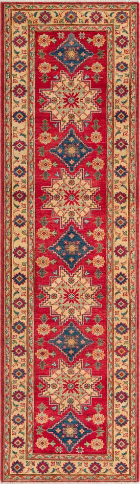 Detail image of 2' 10 x 9' 9 Hand Knotted Kazak Runner Rug