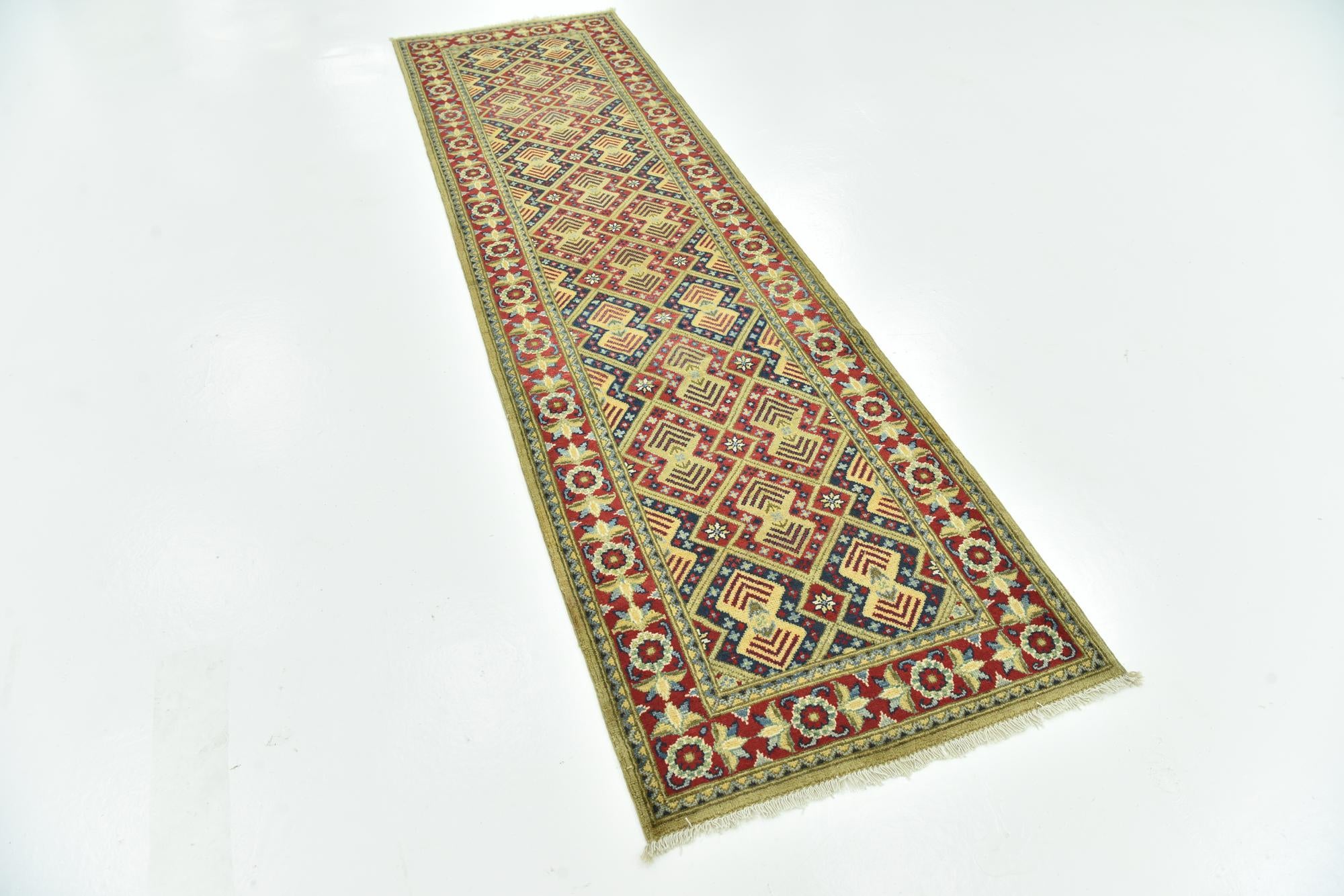 2' 9 x 9' 8 Hand Knotted Kazak Runner Rug