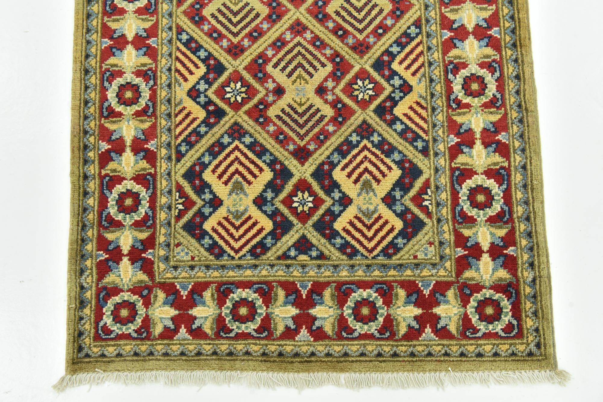 2' 9 x 9' 8 Hand Knotted Kazak Runner Rug