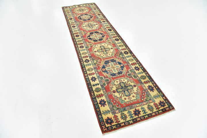2' 7 x 9' 9 Hand Knotted Kazak Runner Rug