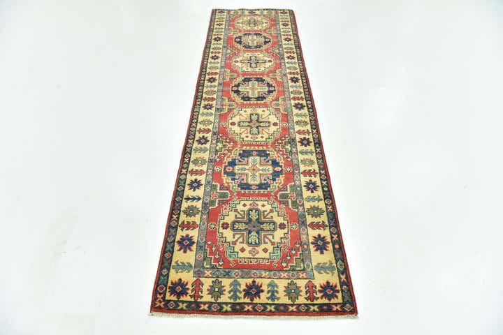 2' 7 x 9' 9 Hand Knotted Kazak Runner Rug