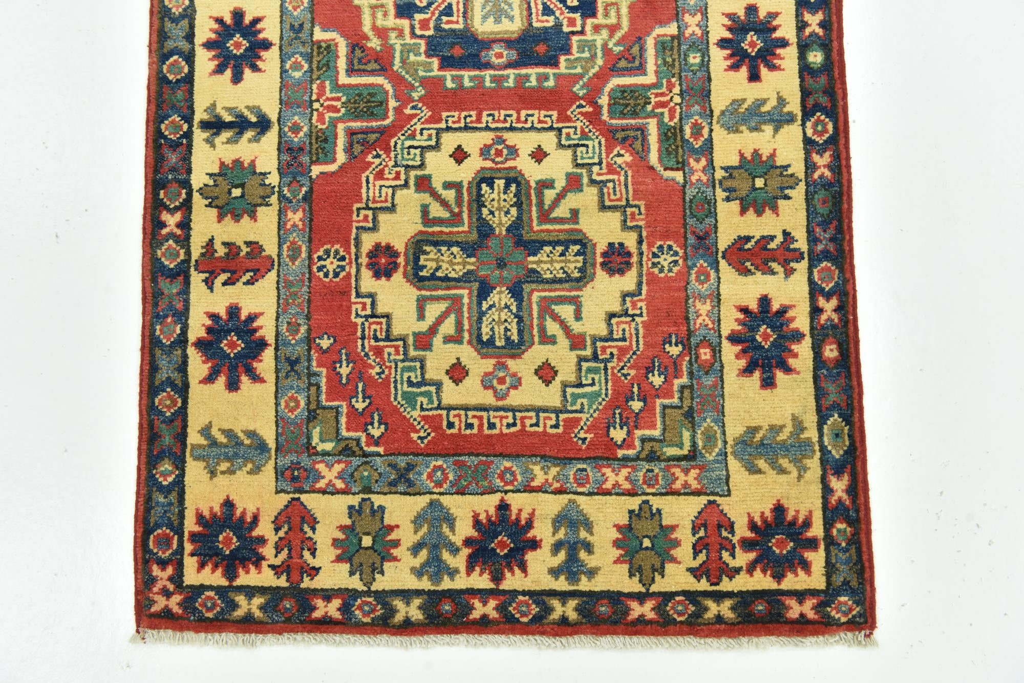 2' 7 x 9' 9 Hand Knotted Kazak Runner Rug