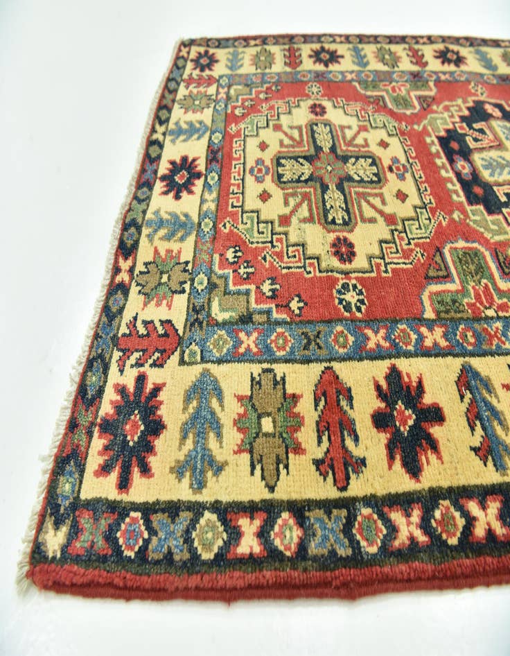 Detail image of 2' 7 x 9' 9 Hand Knotted Kazak Runner Rug