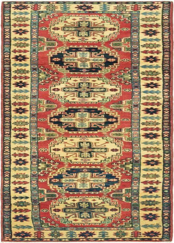 2' 7 x 9' 9 Hand Knotted Kazak Runner Rug