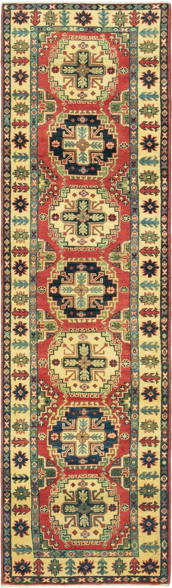 2' 7 x 9' 9 Hand Knotted Kazak Runner Rug