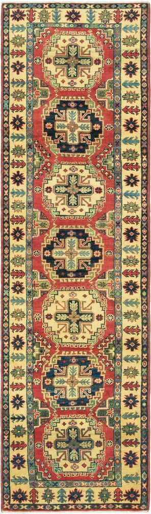 2' 7 x 9' 9 Hand Knotted Kazak Runner Rug