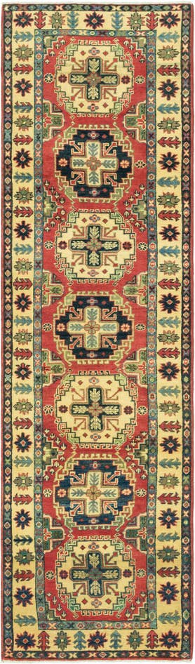 Detail image of 2' 7 x 9' 9 Hand Knotted Kazak Runner Rug
