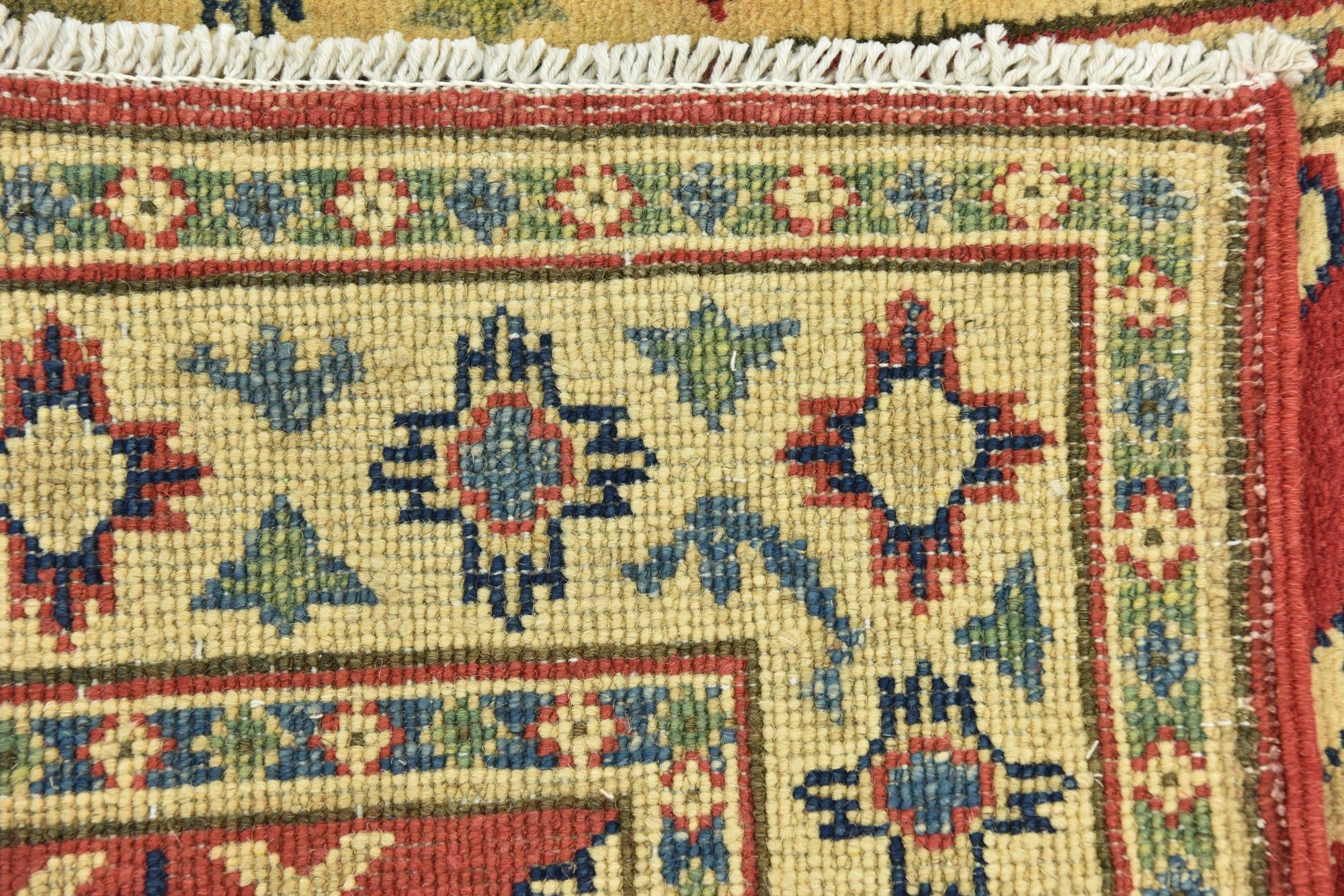 2' 9 x 10' Hand Knotted Kazak Runner Rug
