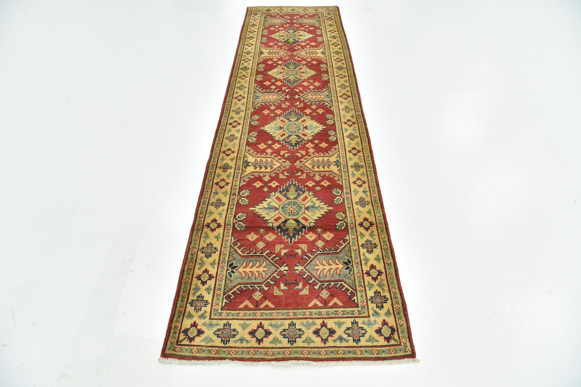 2' 9 x 10' Hand Knotted Kazak Runner Rug