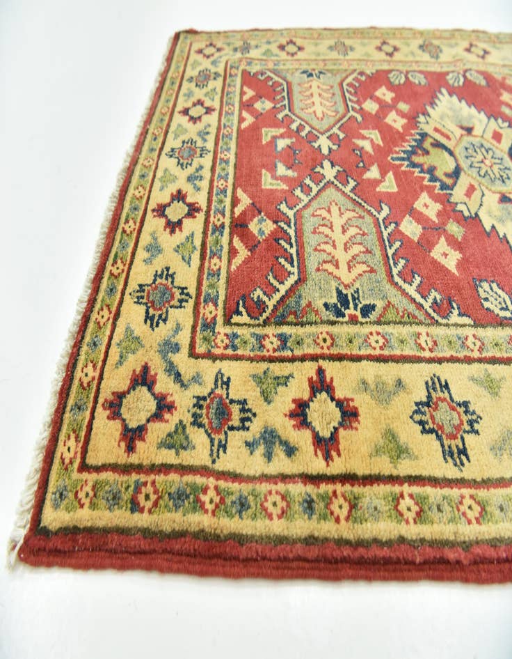 Detail image of 2' 9 x 10'  Hand Knotted Kazak Runner Rug