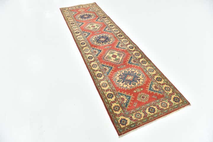 2' 9 x 9' 9 Hand Knotted Kazak Runner Rug
