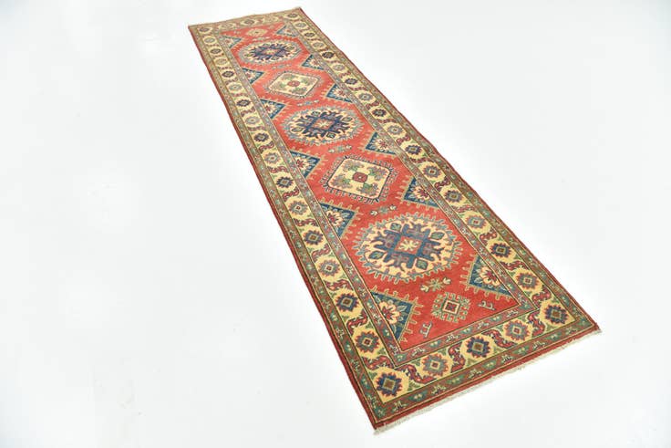Detail image of 2' 9 x 9' 9 Hand Knotted Kazak Runner Rug