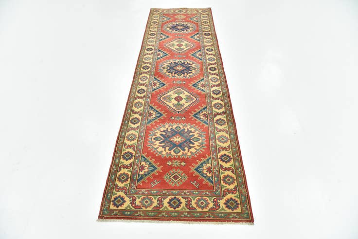 Detail image of 2' 9 x 9' 9 Hand Knotted Kazak Runner Rug