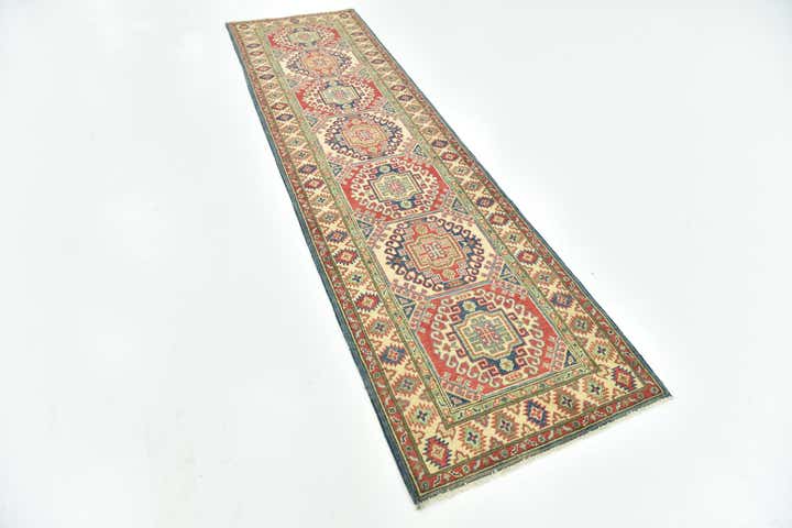 2' 8 x 9' 10 Hand Knotted Kazak Runner Rug