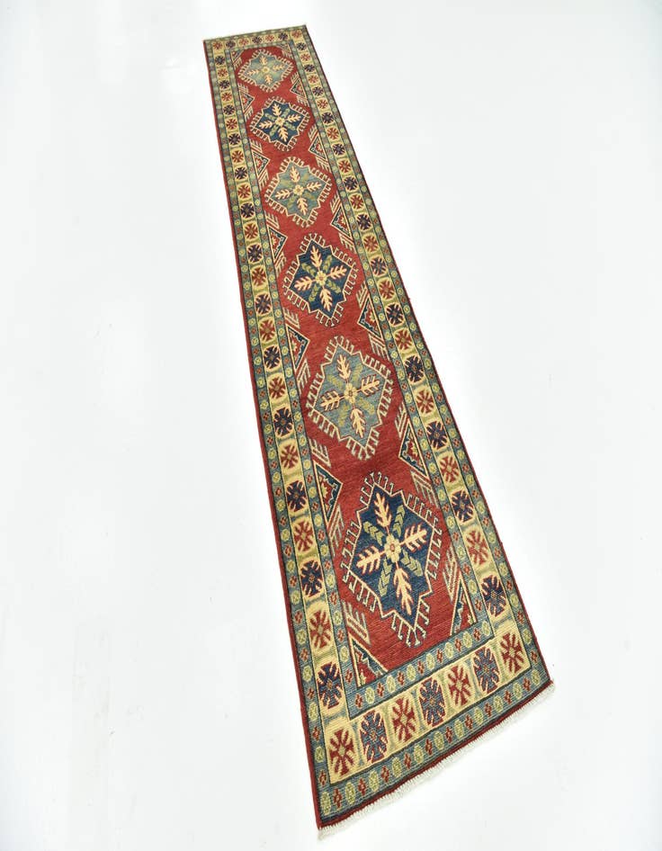 Detail image of 2' 8 x 10' 2 Hand Knotted Kazak Runner Rug