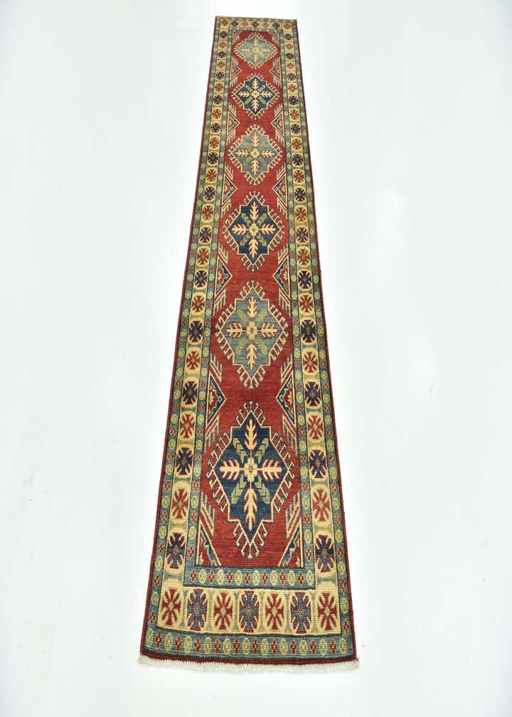 2' 8 x 10' 2 Hand Knotted Kazak Runner Rug