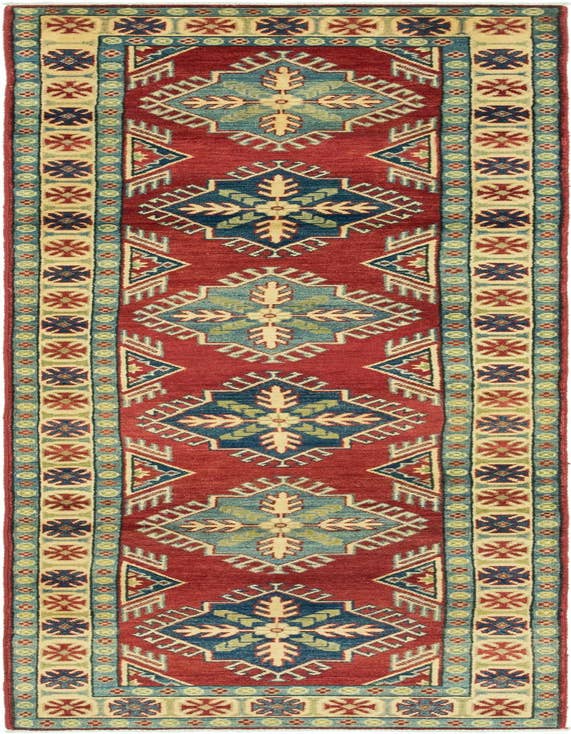 Detail image of 2' 8 x 10' 2 Hand Knotted Kazak Runner Rug