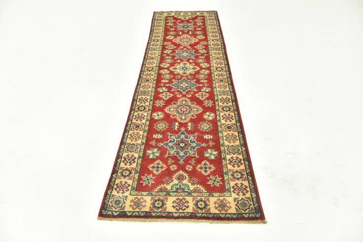 Detail image of 2' 7 x 9' 6 Hand Knotted Kazak Runner Rug