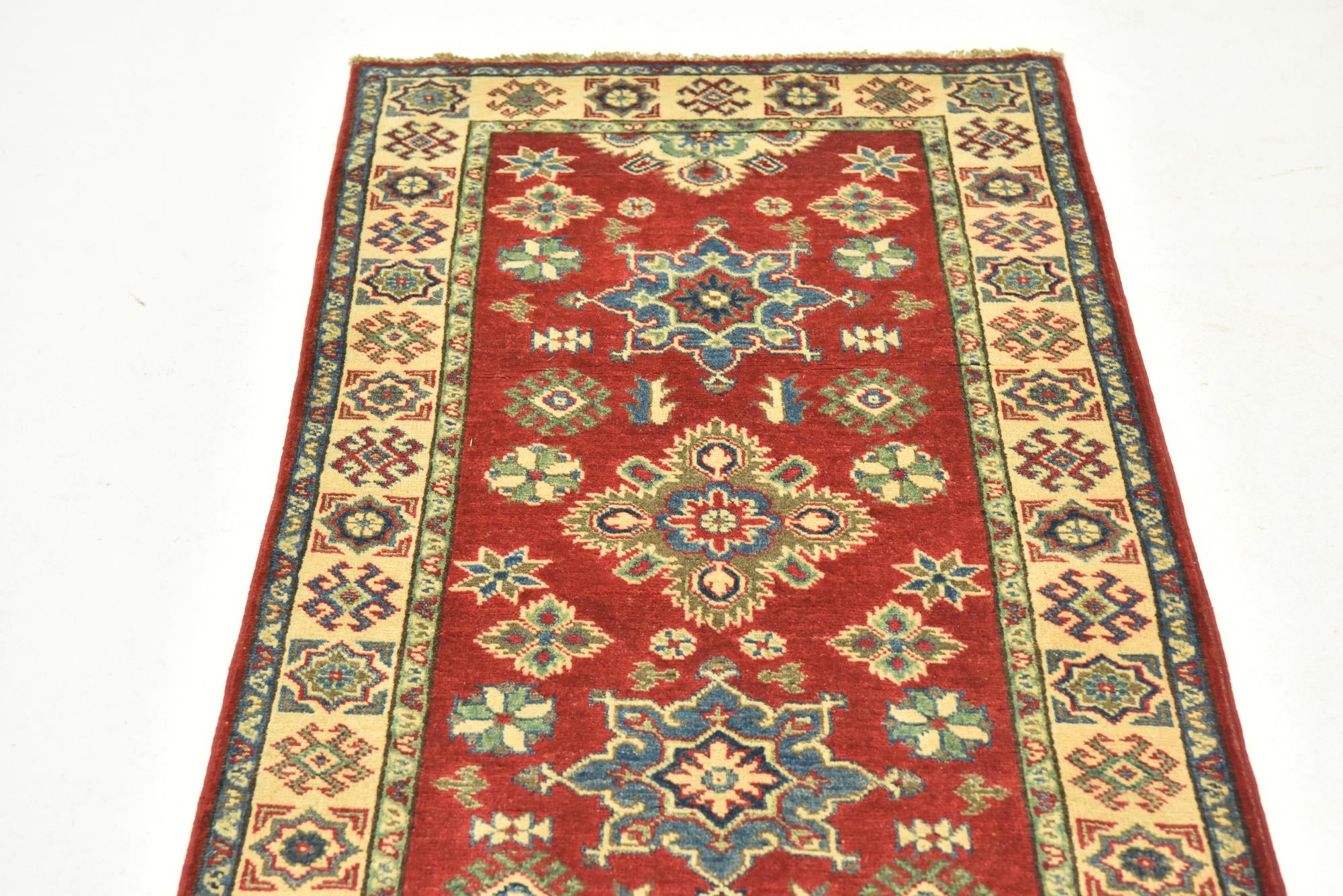 2' 7 x 9' 6 Hand Knotted Kazak Runner Rug