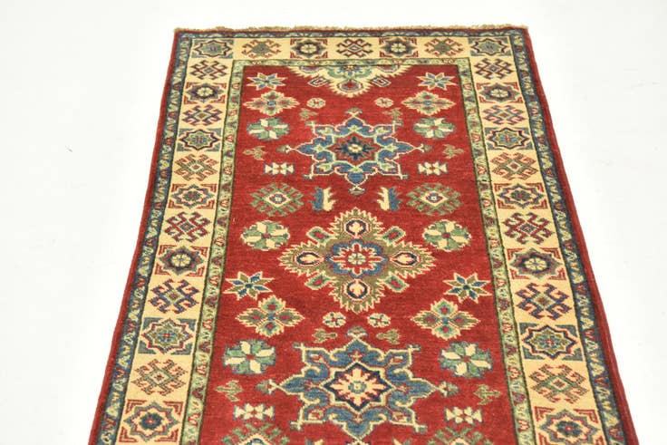 Detail image of 2' 7 x 9' 6 Hand Knotted Kazak Runner Rug