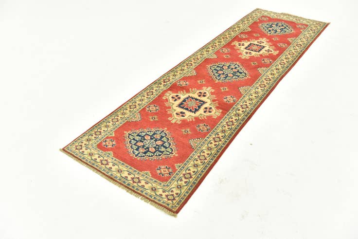 Detail image of 2' 8 x 9' 6 Hand Knotted Kazak Runner Rug