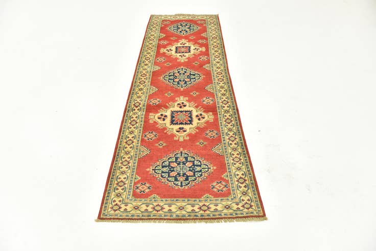 Detail image of 2' 8 x 9' 6 Hand Knotted Kazak Runner Rug