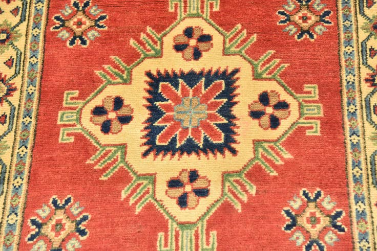 Detail image of 2' 8 x 9' 6 Hand Knotted Kazak Runner Rug