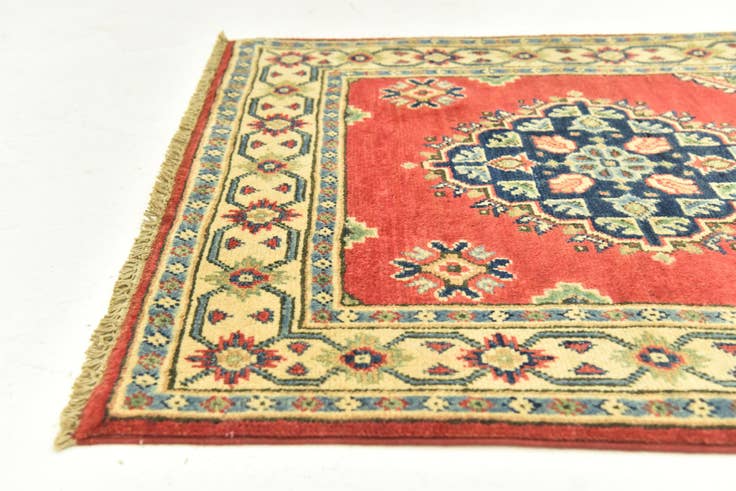 Detail image of 2' 8 x 9' 6 Hand Knotted Kazak Runner Rug