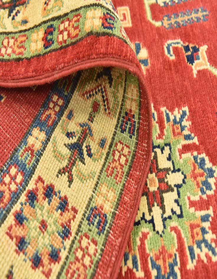 Detail image of 4' x 10'  Hand Knotted Kazak Runner Rug